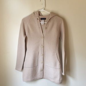 Patagonia Merino Wool Hooded Cardigan (Cream/XS)